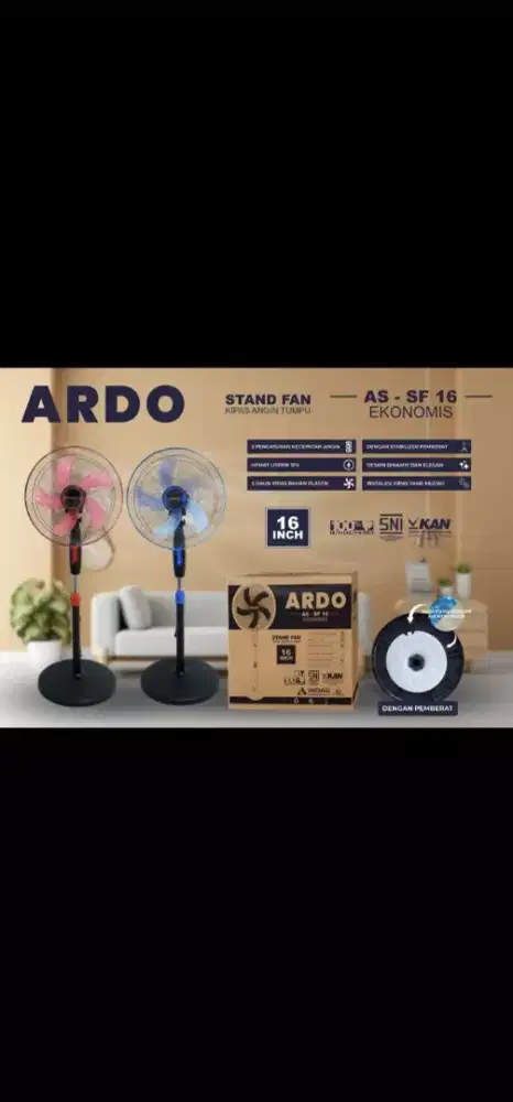 Kipas Angin ARDO Standfan 16in