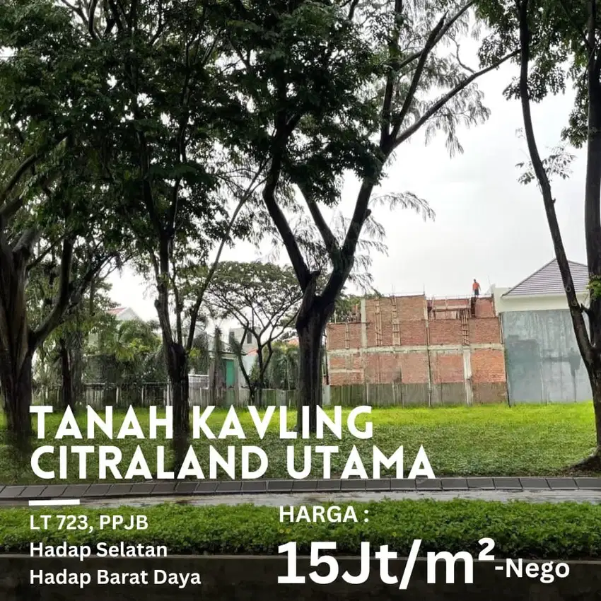 TERFAVORITE! DIJUAL KAVLING HOOK RAYA RAFFLES GARDEN CITRALAND!
