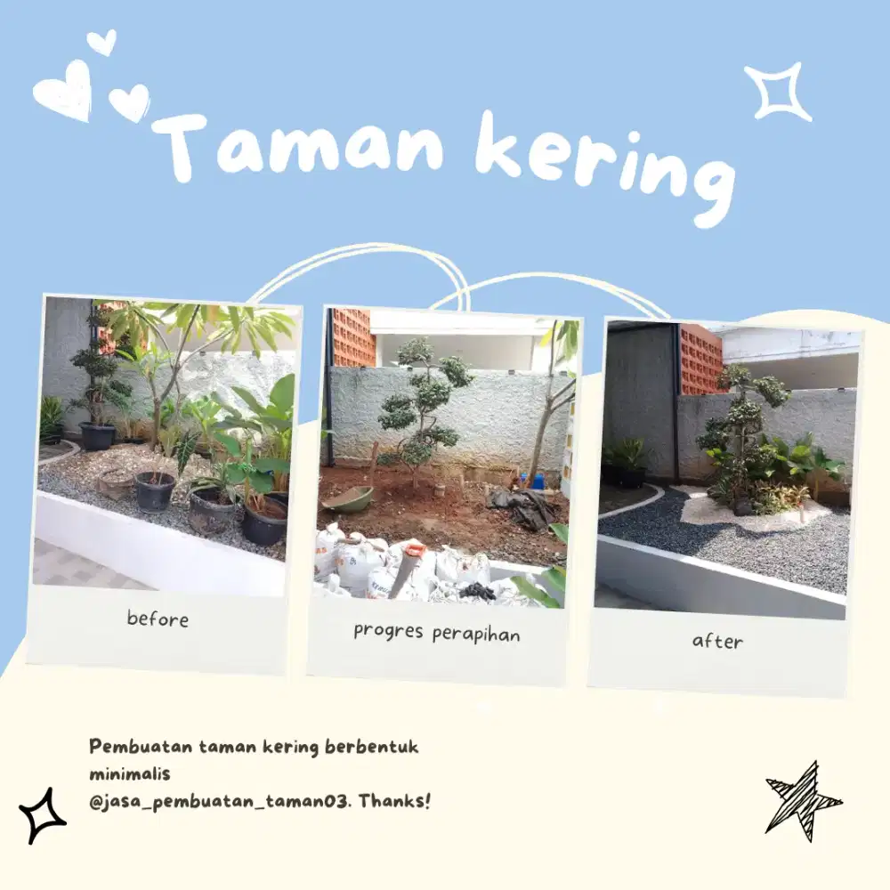 Taman kering - pembuatan taman kering - menerima pembuatan taman