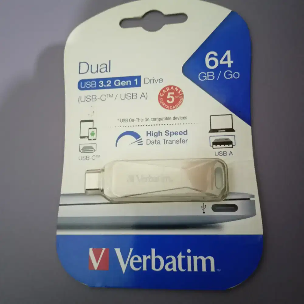 Verbatim Flashdisk 64GB Dual Drive USB 3.2 Type C