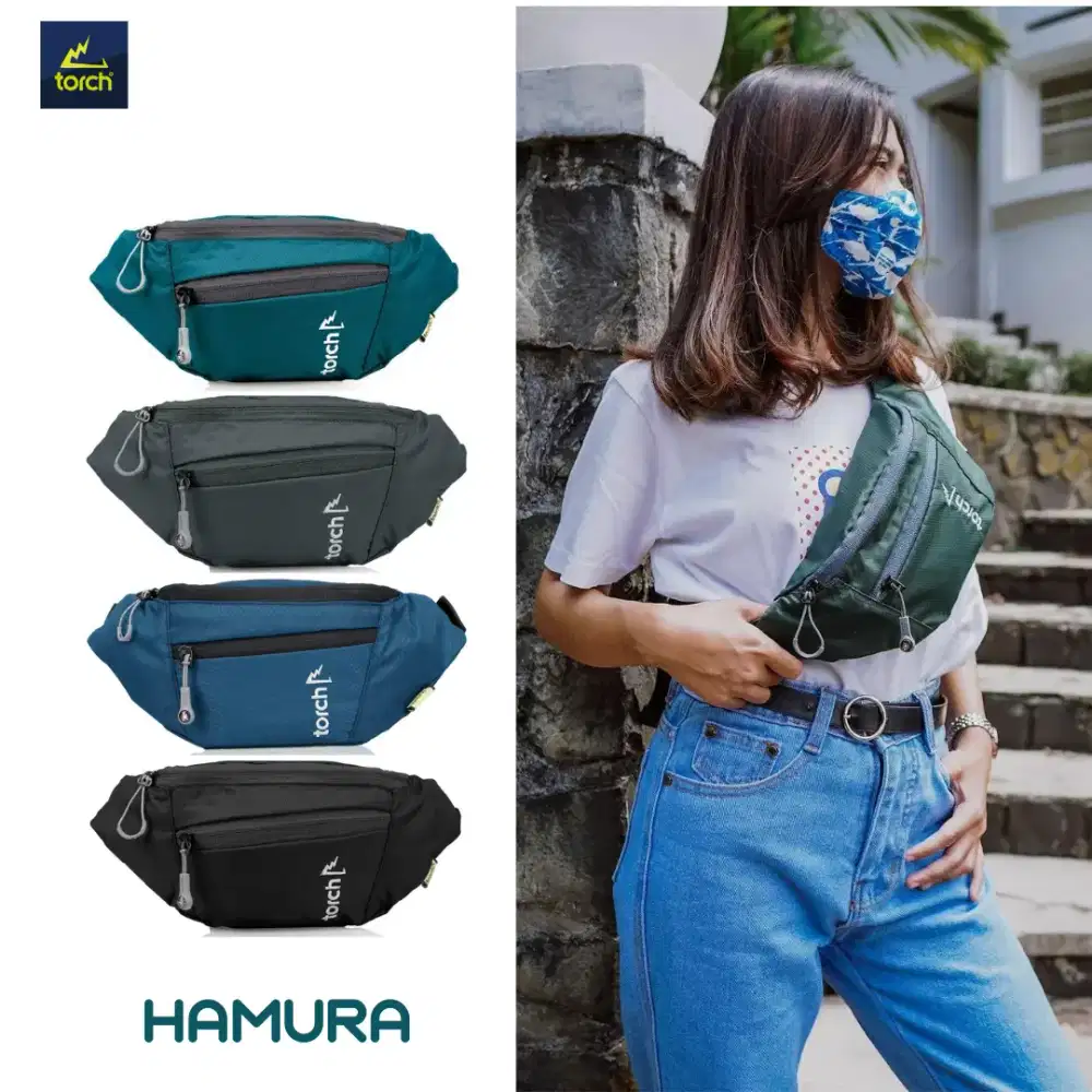 Tas Selempang Pinggang Waist Bag Pria Wanita Torch Hamura
