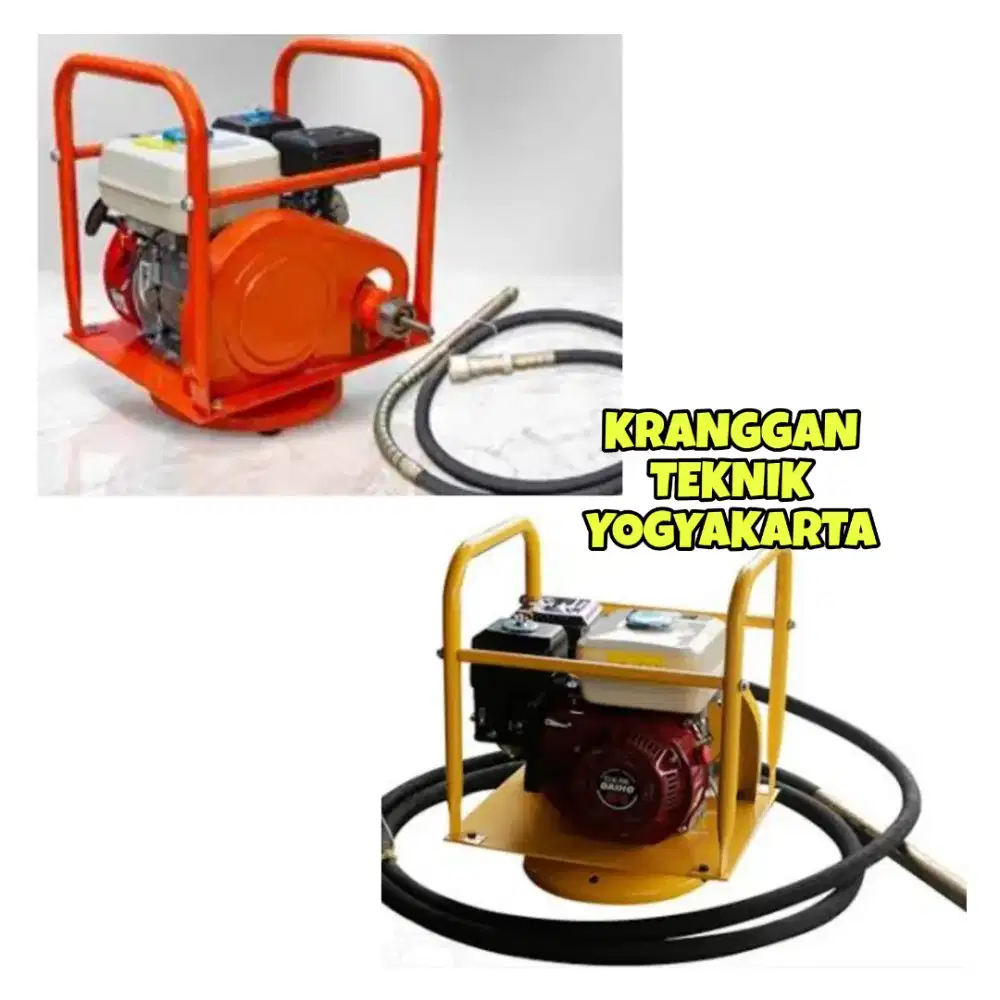 (KRANGGAN TEKNIK)vibrator cor mesin bensin + selang vibrator concrete