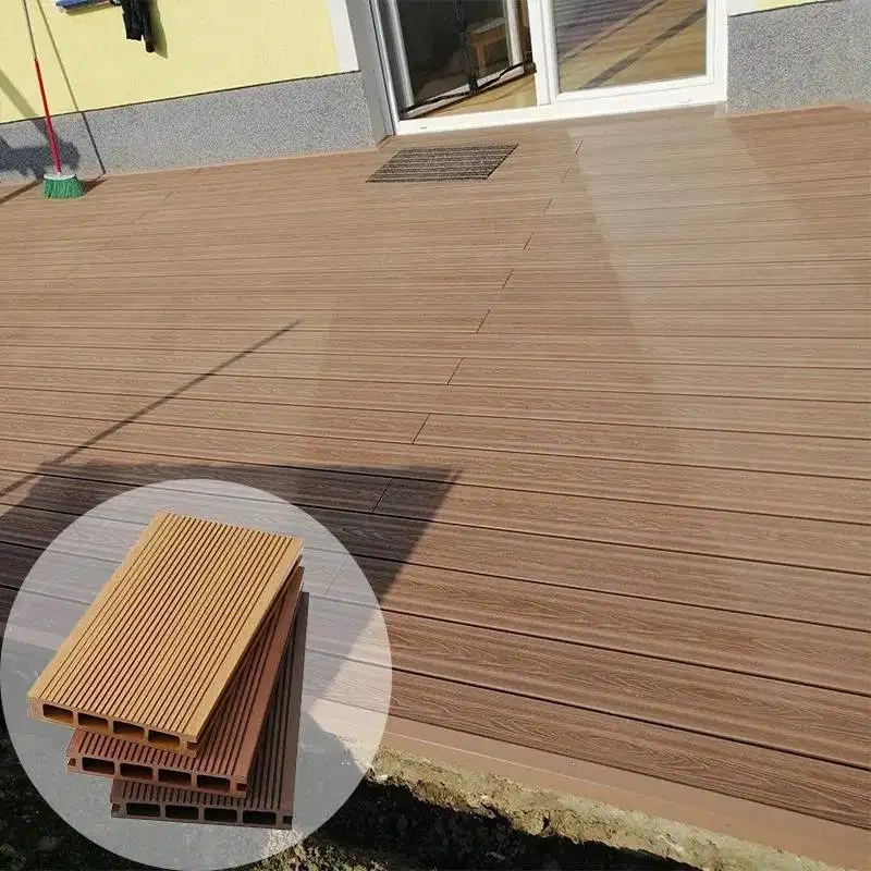 WPC Dacking lantai Outdoor Size 290cm bahan PVC Serat garis