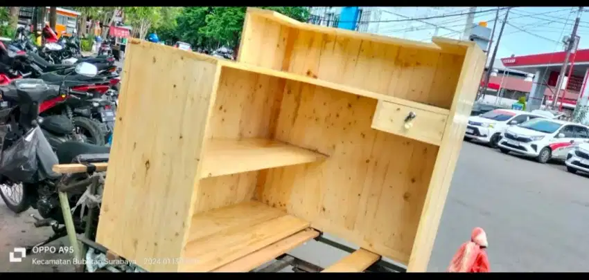 Meja Bar Letter L 100x40x100 & 100x40x100 (Bisa Custom)