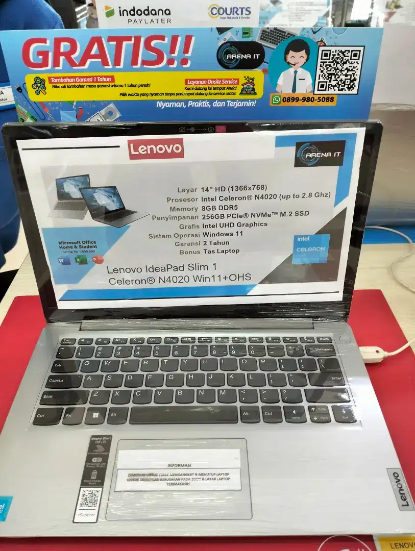 Lenovo Intel Celeron 8/256B seGAMPANG Itu cukup KTP aja
