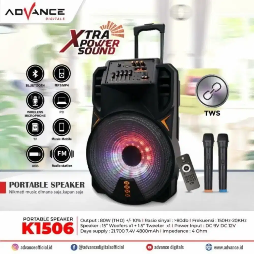 Speaker Advance K1506. Baru