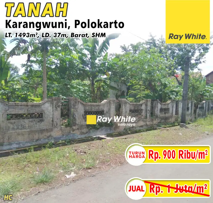 Dijual Tanah Karangwuni, Polokarto