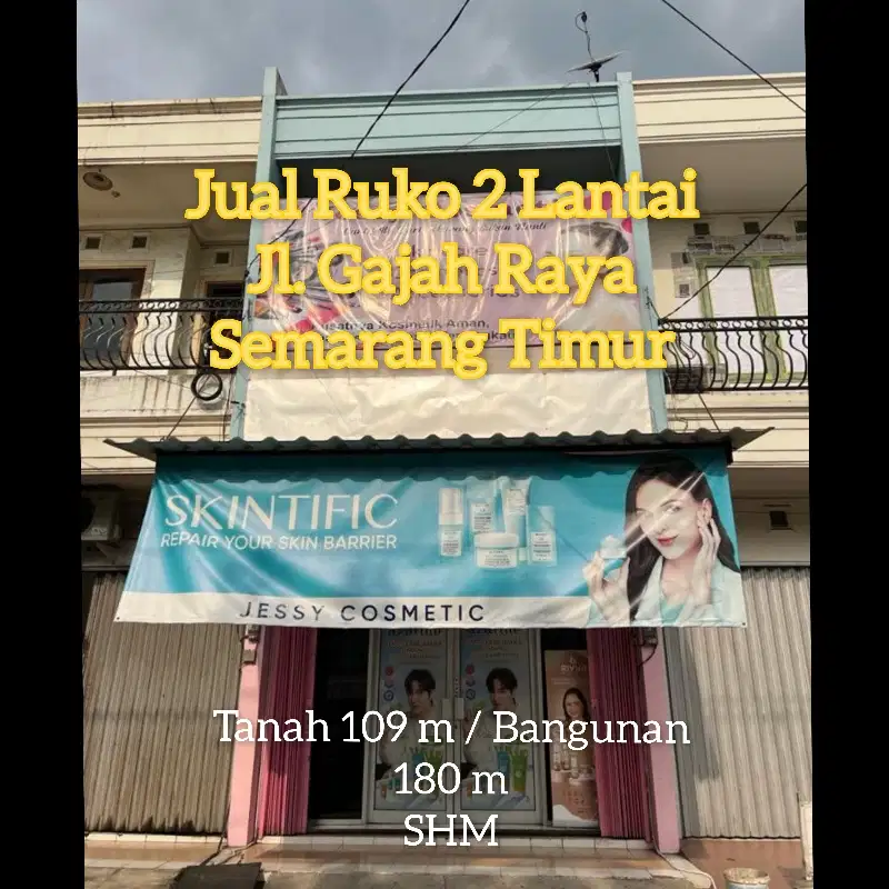 Jual Ruko 2 Lantai Strategis Ramai Jl. Gajah Semarang Timur