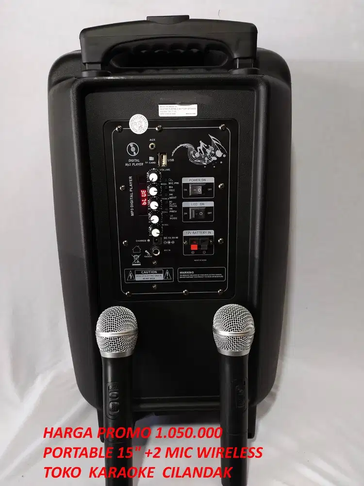 speaker portable 15in murah