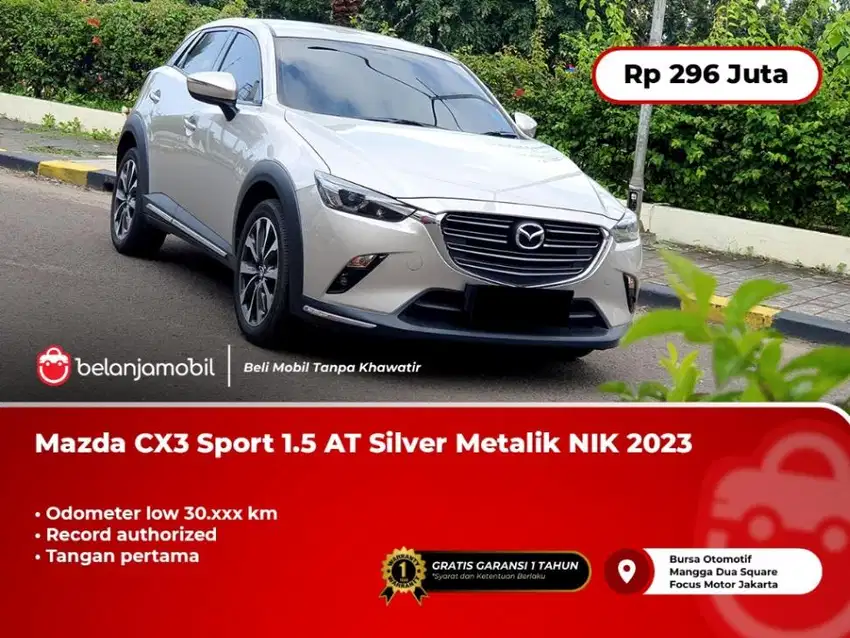 [ LOW KM ] Mazda CX-3 CX3 CX 3 Sport 1.5 AT Silver Metalik 2023/2024