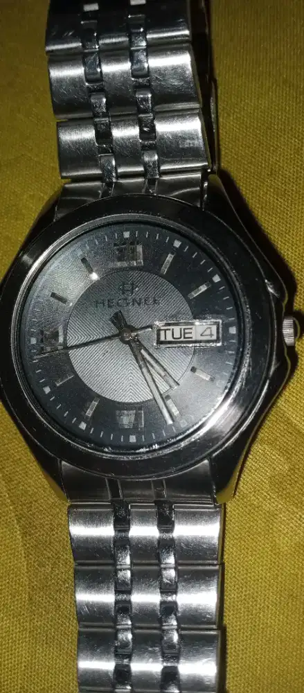 Heg Ner original biru muda Water resist jam analog classic jadul
