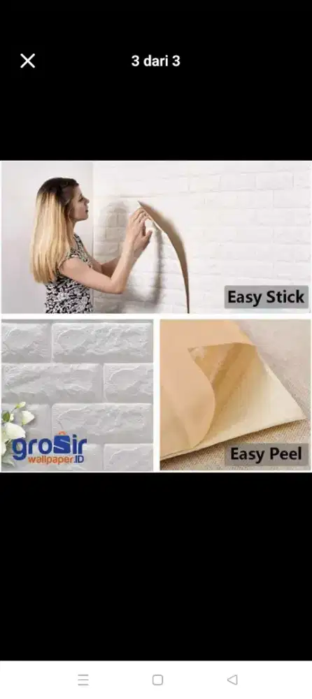 Walpaper dinding rumah harga 1 lembar 10rb 