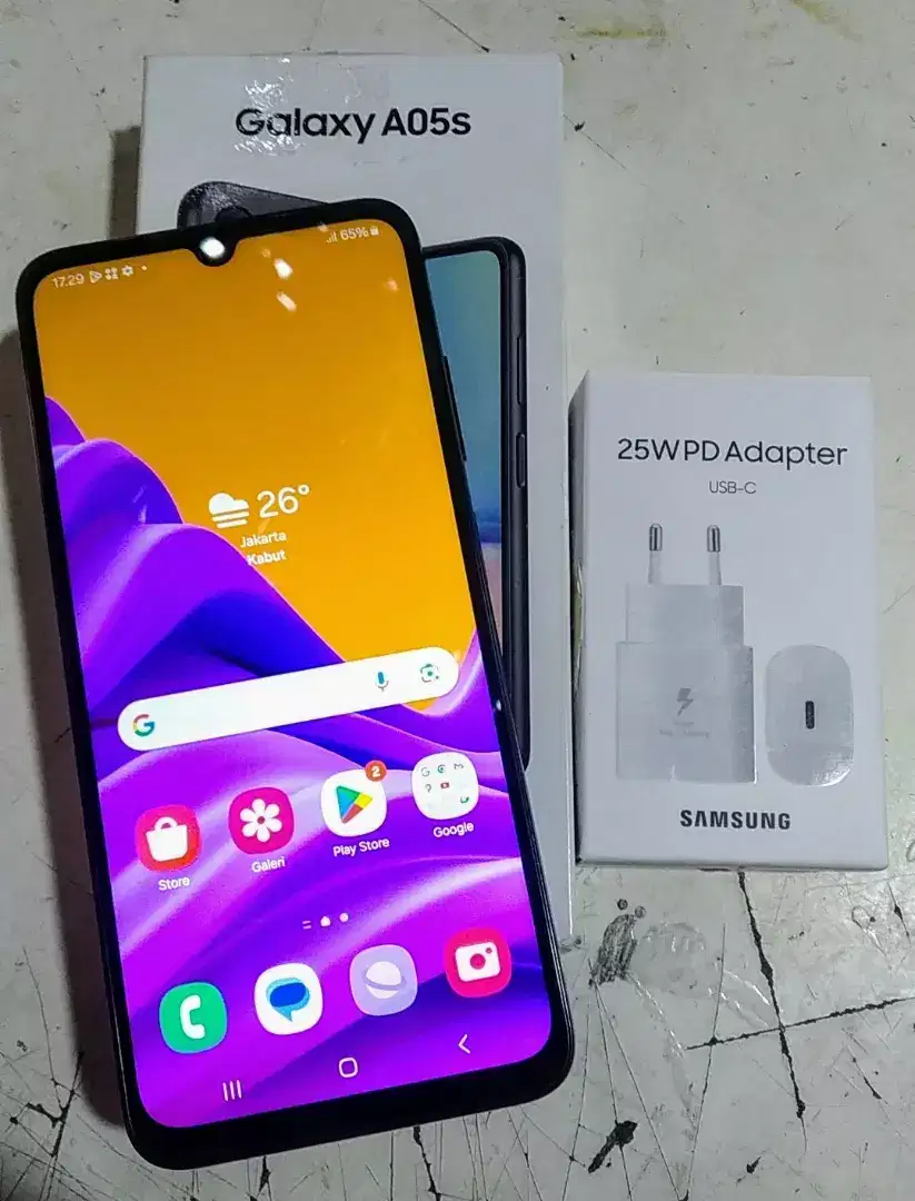 Samsung Galaxy A05S Hitam 6/128 GB Fullset Second Mulus