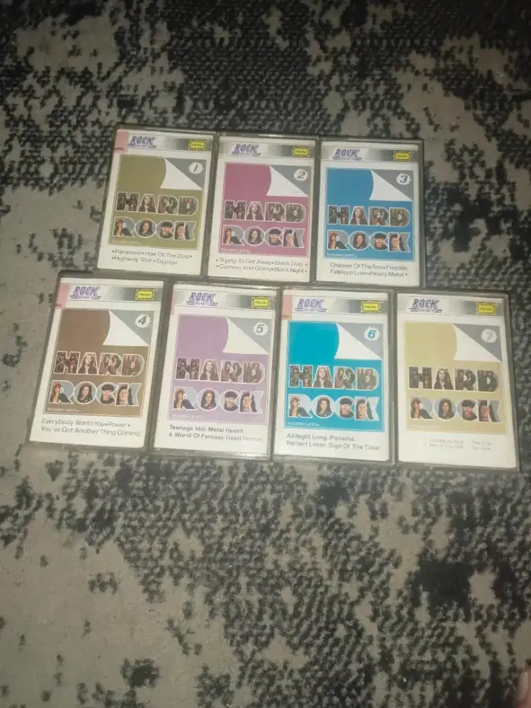 Sepaket kaset pita HARD ROCK  VOL. 1-7