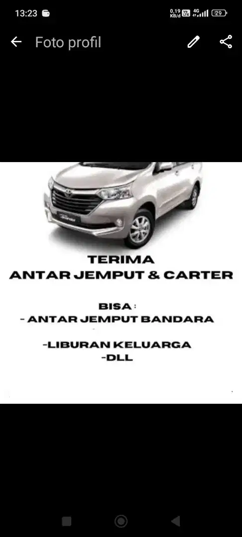 Jasa sewa mobil + supir