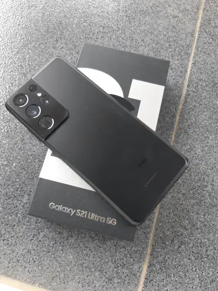 Samsung Galaxy S21 Ultra Black Ram 12/256gb Lengkap Mulus