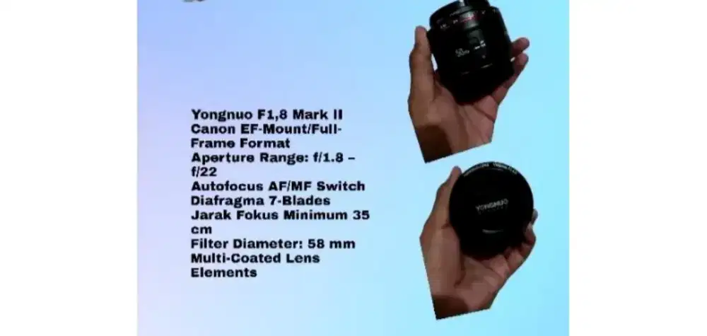 Lensa kamera youngnuo mark ii