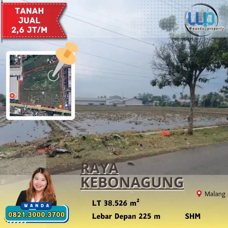 Dijual Tanah Strategis di Kebon Agung Malang