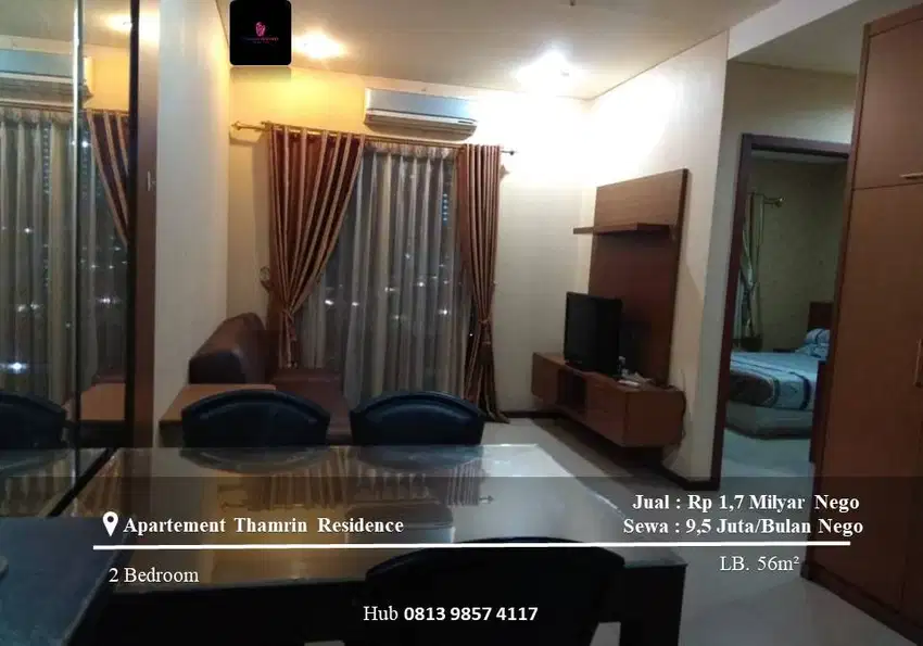 Jual/Sewa Apartement Thamrin Residence Low Floor 2BR Furnished Tower C