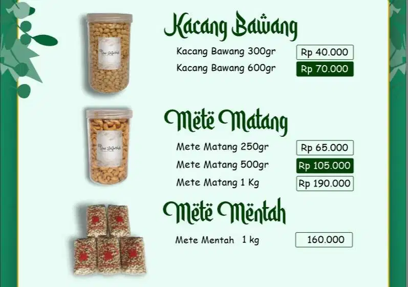 Mete dan Kacang Bawang cocok untuk Lebaran