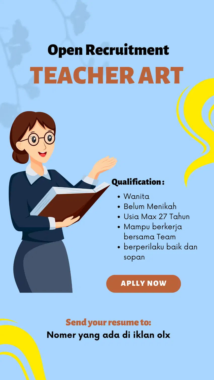 LOWONGAN KERJA TEACHER ART