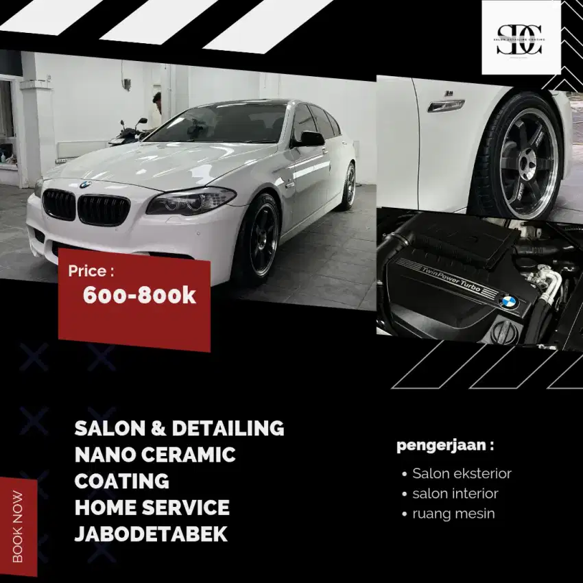 Salon mobil panggilan/Nano ceramic coating/poles mobil terdekat