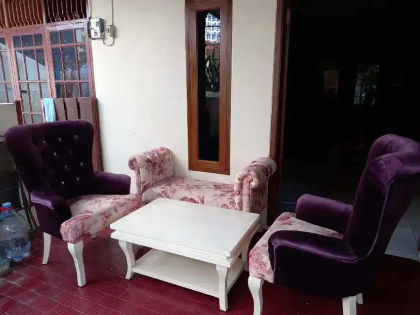 1 set Sofa second (BAHAN KAYU MAHONI)