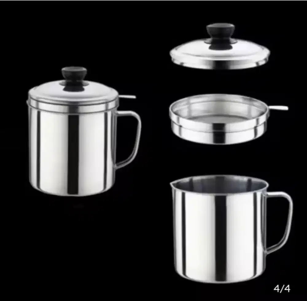 Oil Pot Saringan Tempat Minyak Goreng Stainless Steel 1,3 L