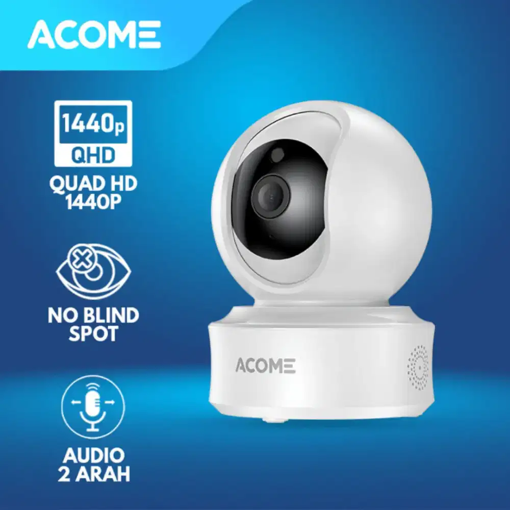 Acome Smart IP Camera CCTV WiFi Indoor Quad HD 1440P 4MP Audio Kamera