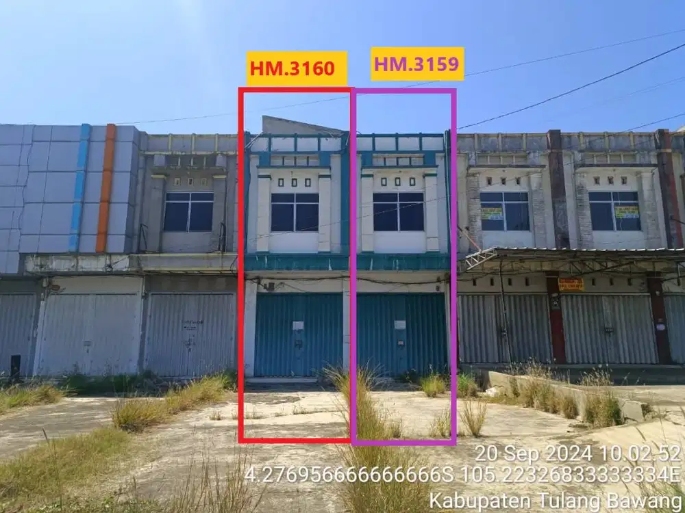 RUKO MURAH DI JALAN LINTAS TIMUR TULANG BAWANG