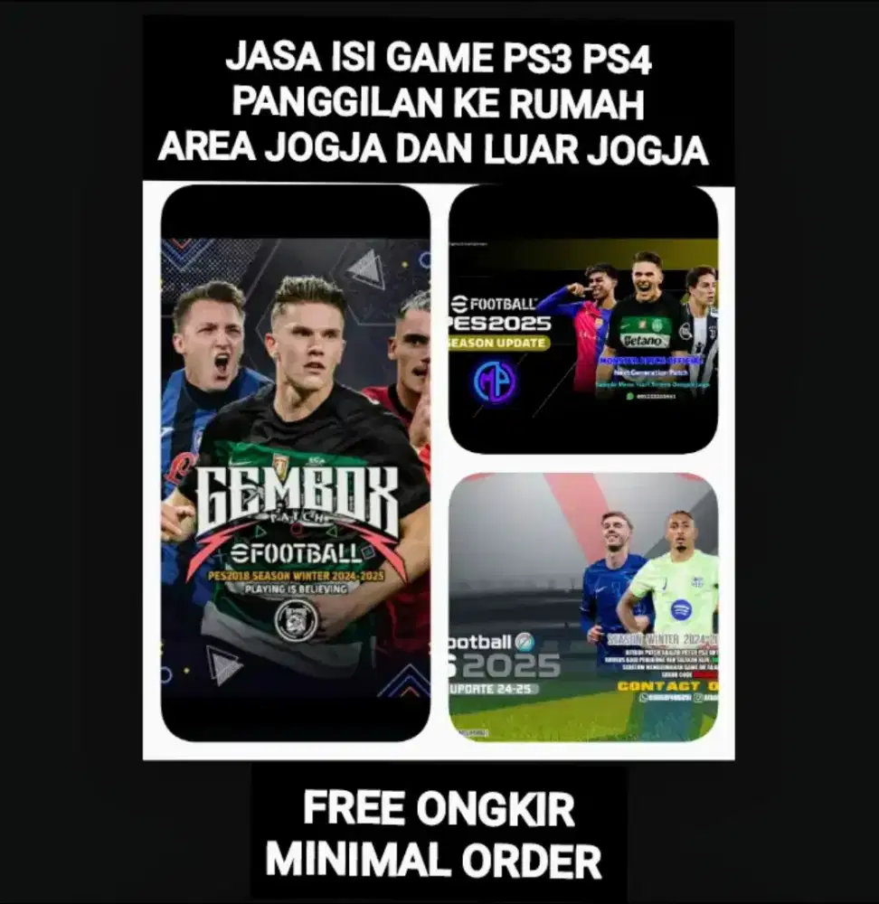 ISI GAME PS3 PS4 PANGGILAN KE RUMAH AREA JOGJA DAN LUAR JOGJA