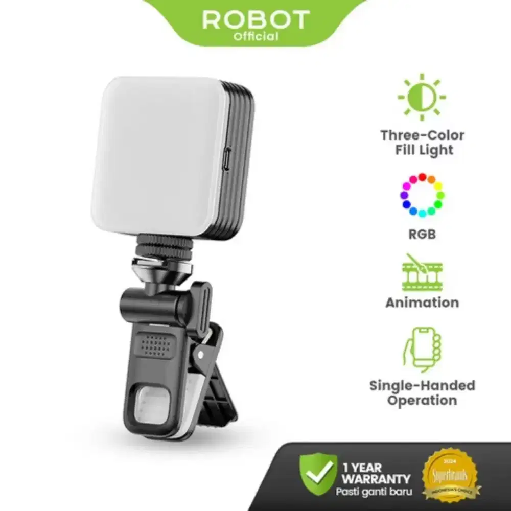 Robot Fill In Lamp Lampu Kamera Studio RGB Warm Natural Cool Light