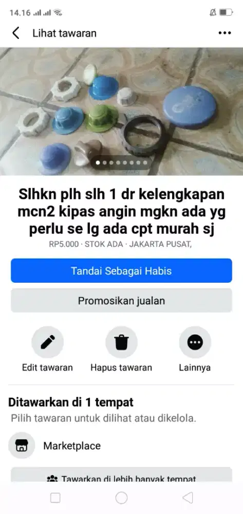 Slhkn plh slh 1 dr kelengkapan kipas angin kond bgs hrg murah cpt  dpt