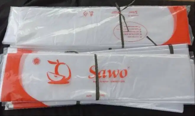 Plastik bening/putih sawo 60x100 cm
