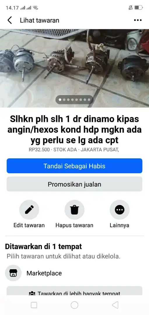 Slhkn plh slh 1 dr dinamo kipas angin/hexos kond hdp hrg murah sj cpt