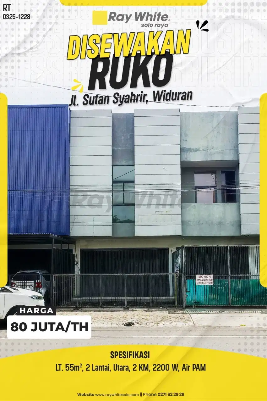 SEWA RUKO TENGAH KOTA SOLO DEKAT PASAR