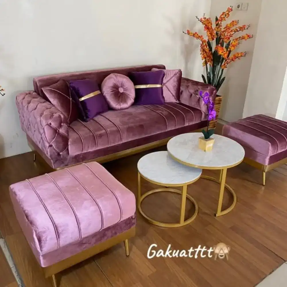 1 Set sofa cantik promo kredit bunga 0%