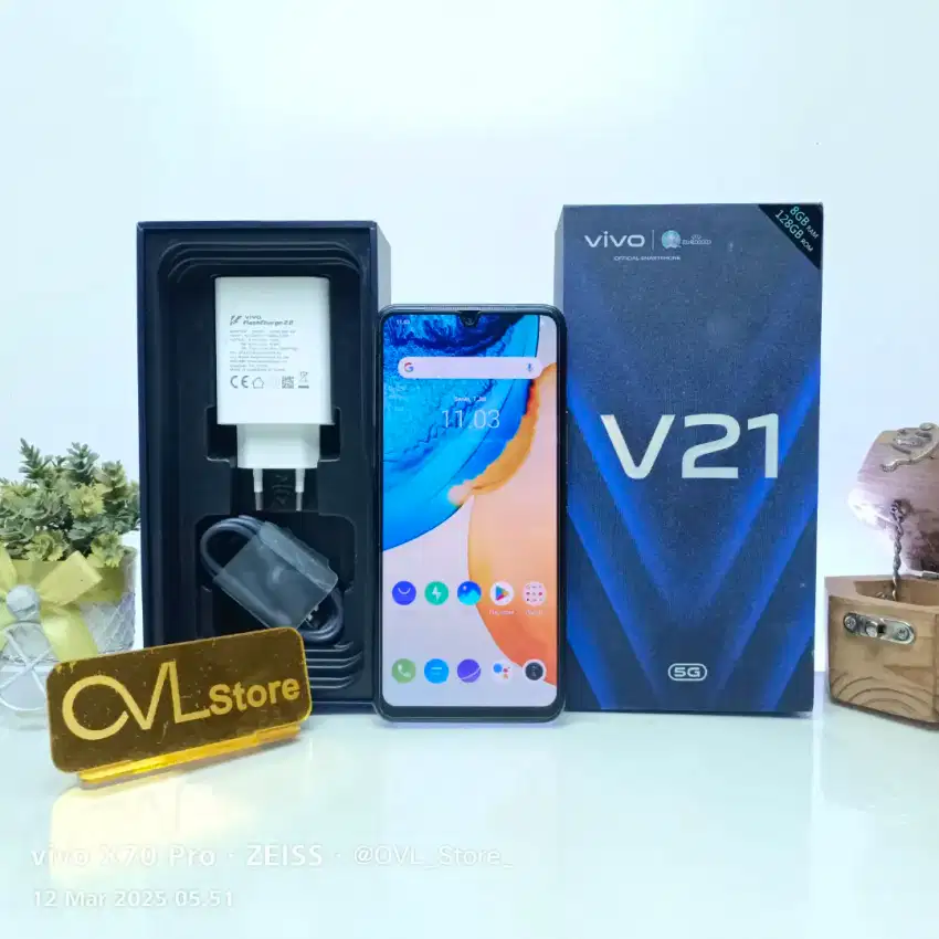 Vivo V21 5G RAM 8/128 GB RAM 8/256 GB HP Second Murah Original