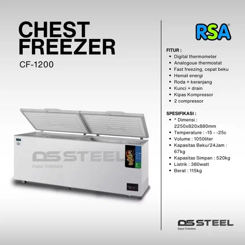 CHEST FREEZER GEA 1200L FREEZER BOX BEKAS SECOND 1200L Merk Gea