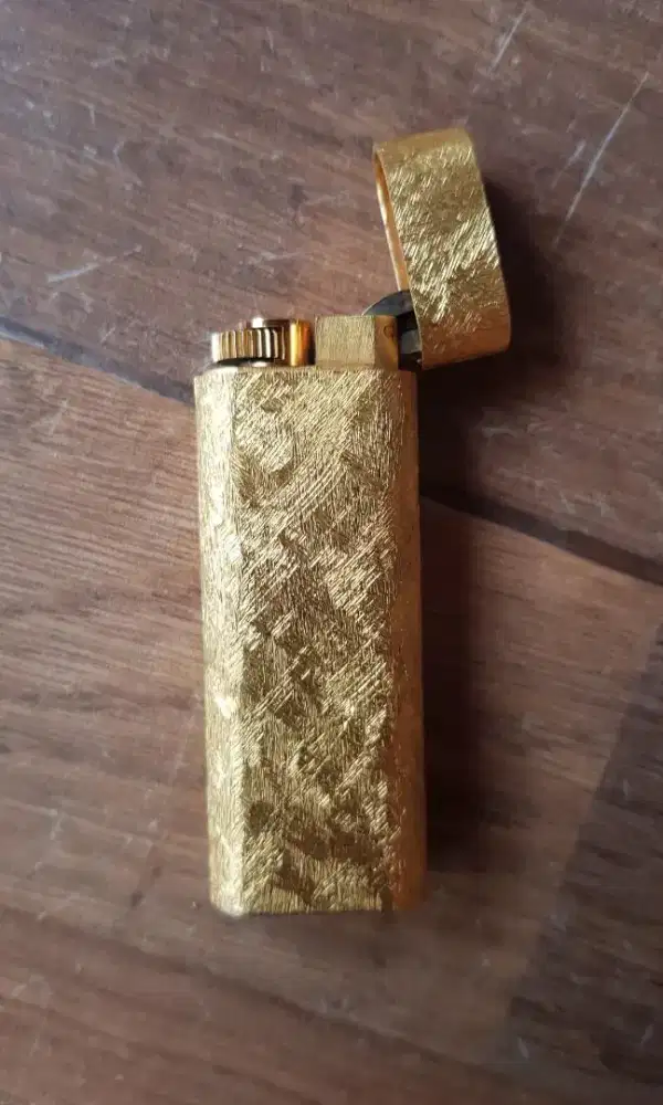 Cartier paris vintage gold platted lighter korek api mewah antik