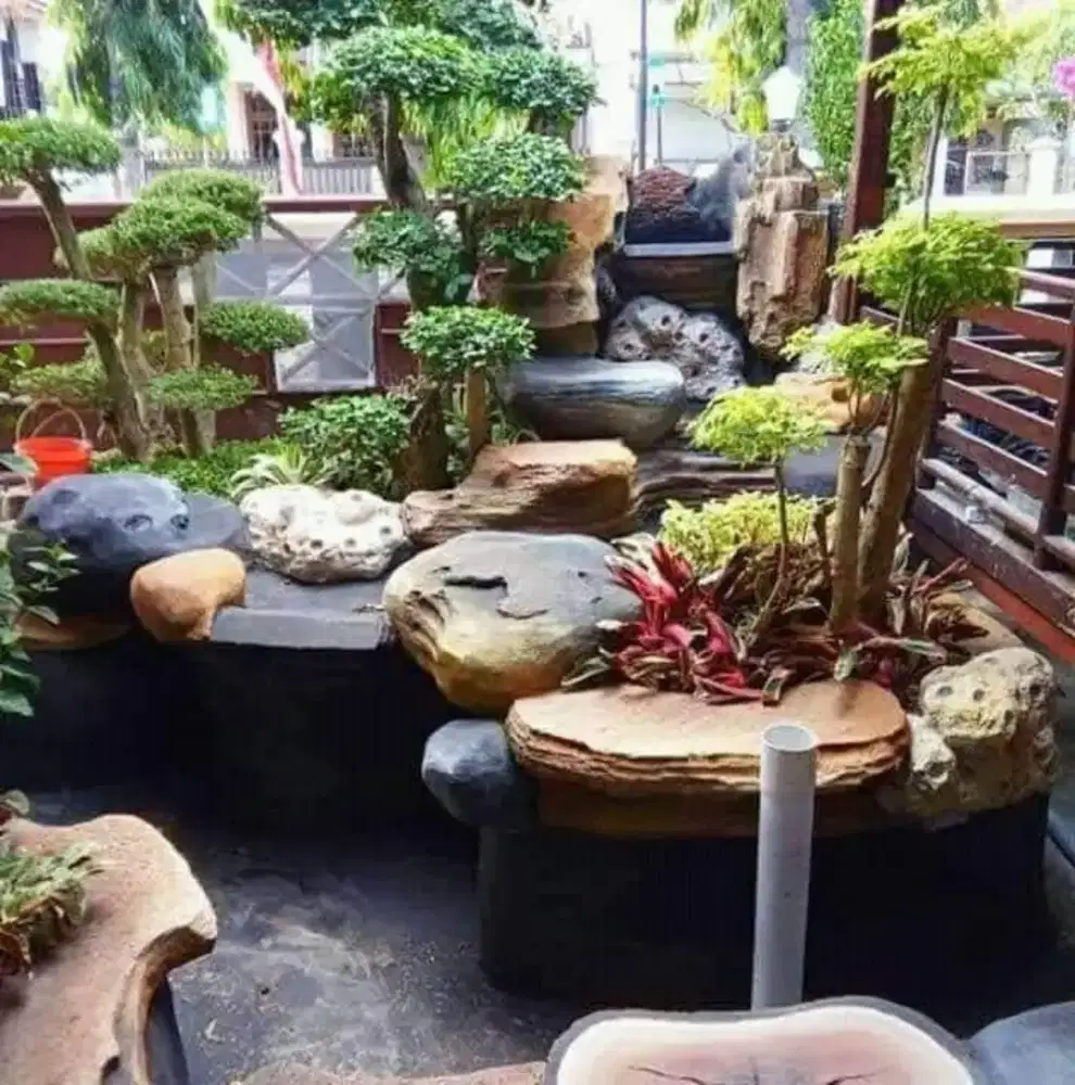 Jasa pembuatan kolam relif kolam minimalis kolam ikan batu alam dll 8