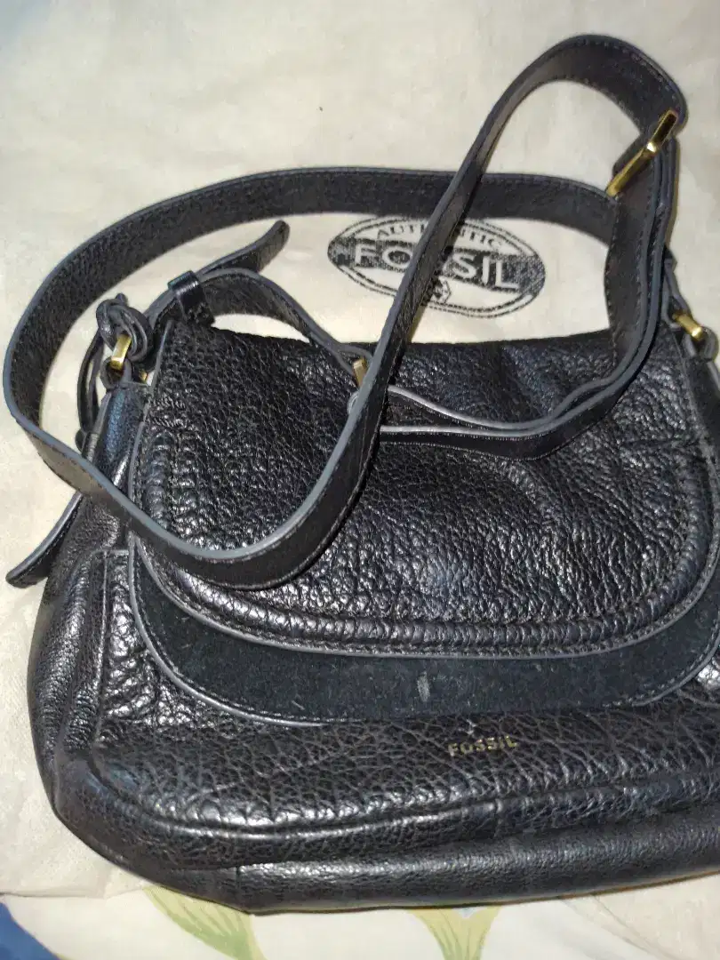 FOSSIL BAG Peyton DBL FLAP Black