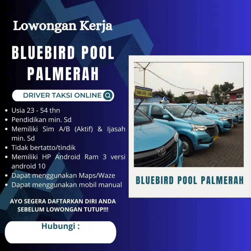 Lowongan Driver Supir Sopir Pengemudi palmerah jakarta