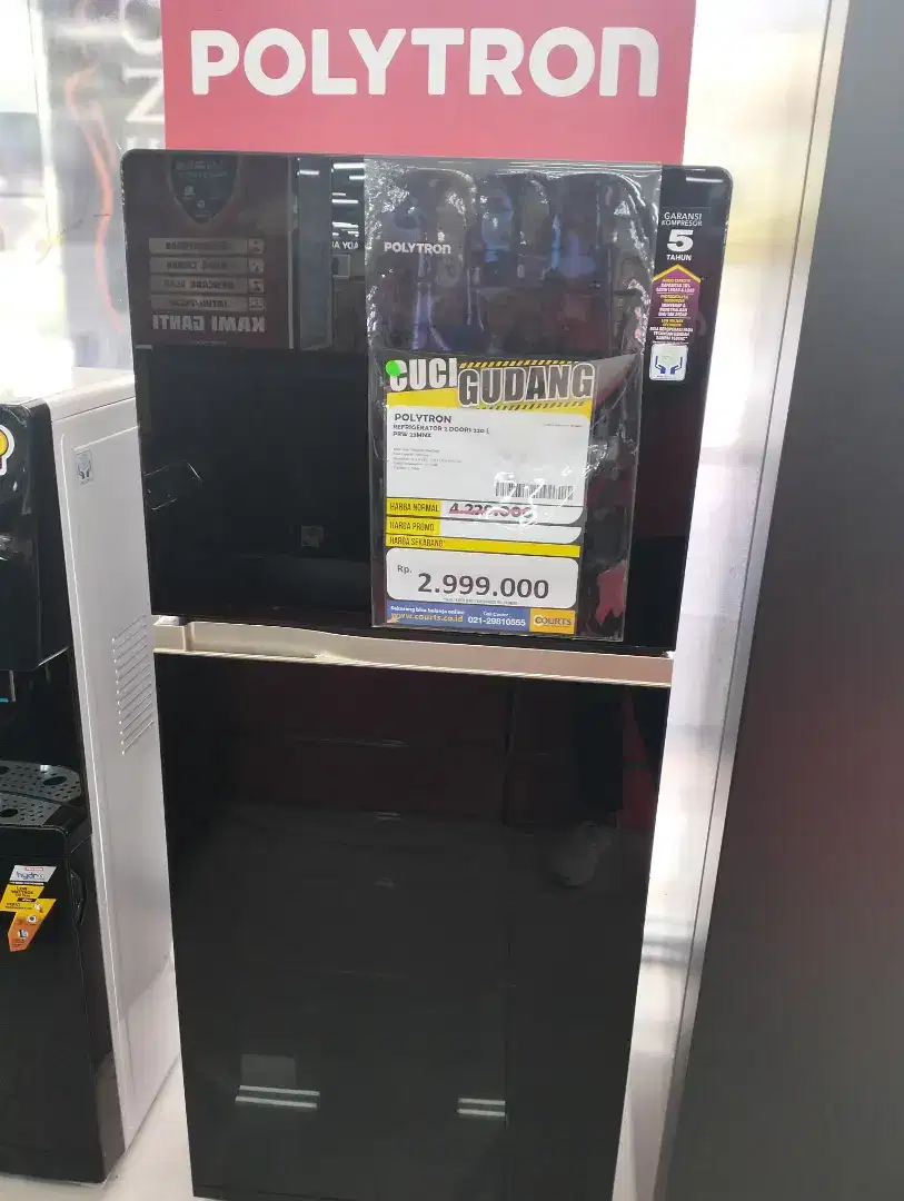 CUCI GUDANG bisa cicilan kulkas Polytron 2pintu 220L
