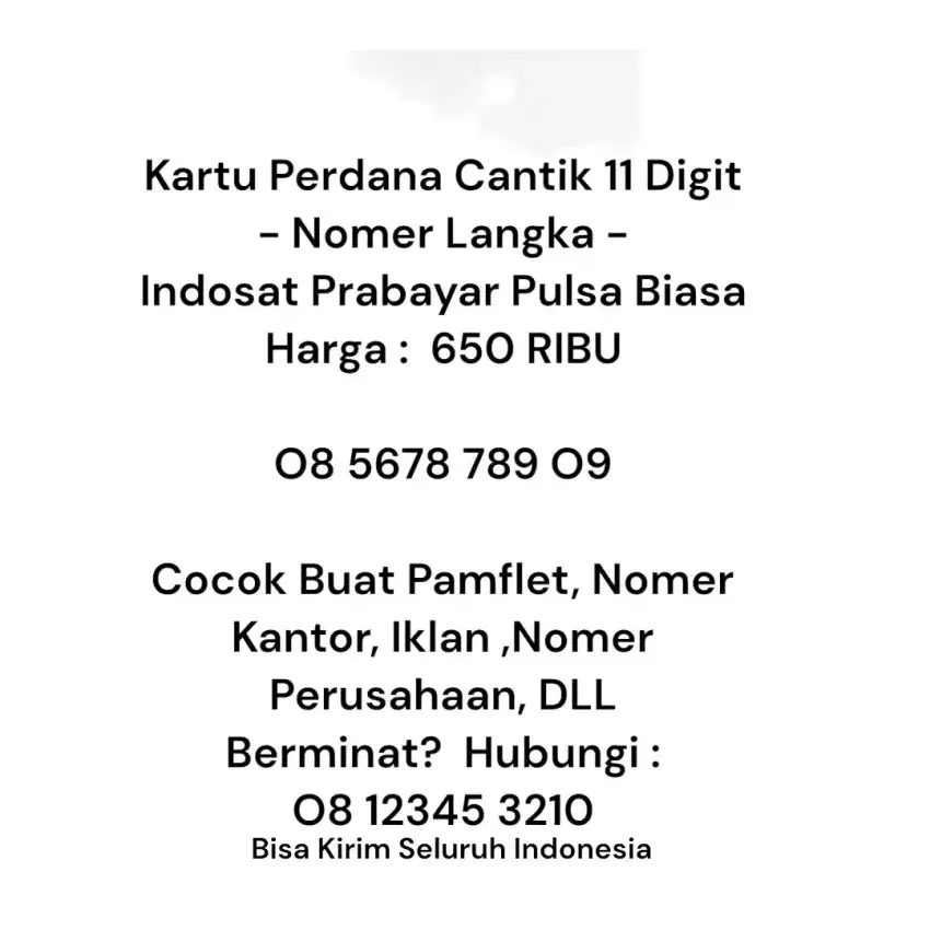 kartu perdana cantik buat nomer cv lowongan kerja cp warung nasi