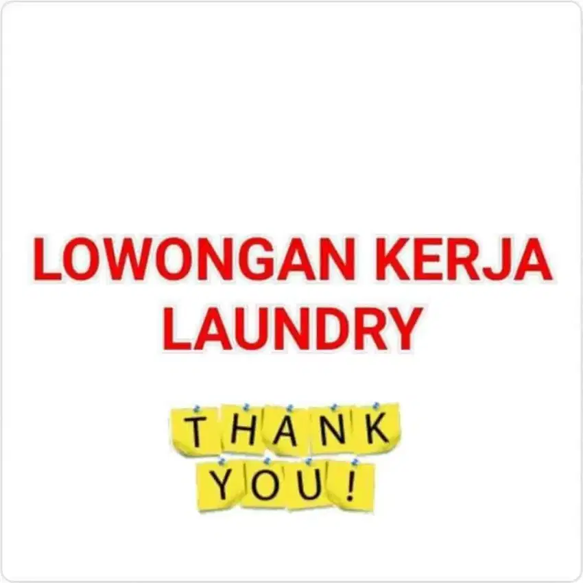 Lowongan kerja admin Laundry