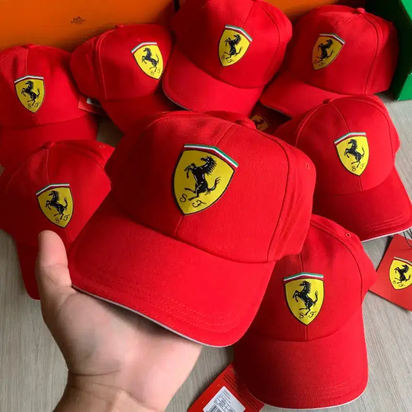 Ferrari official cap topi ready 5pcs