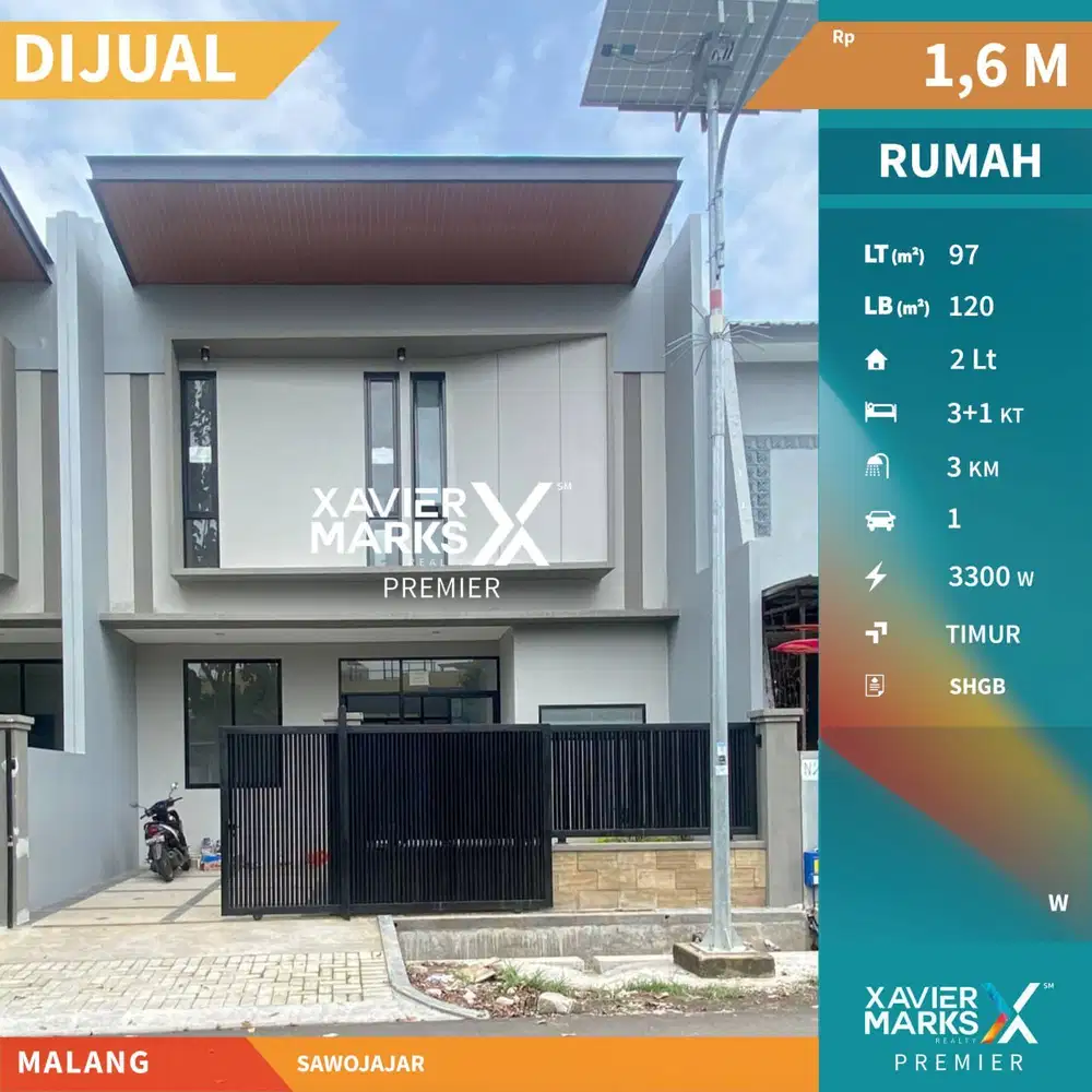 Dijual Rumah 2 Lantai Siap Huni di Sawojajar Malang