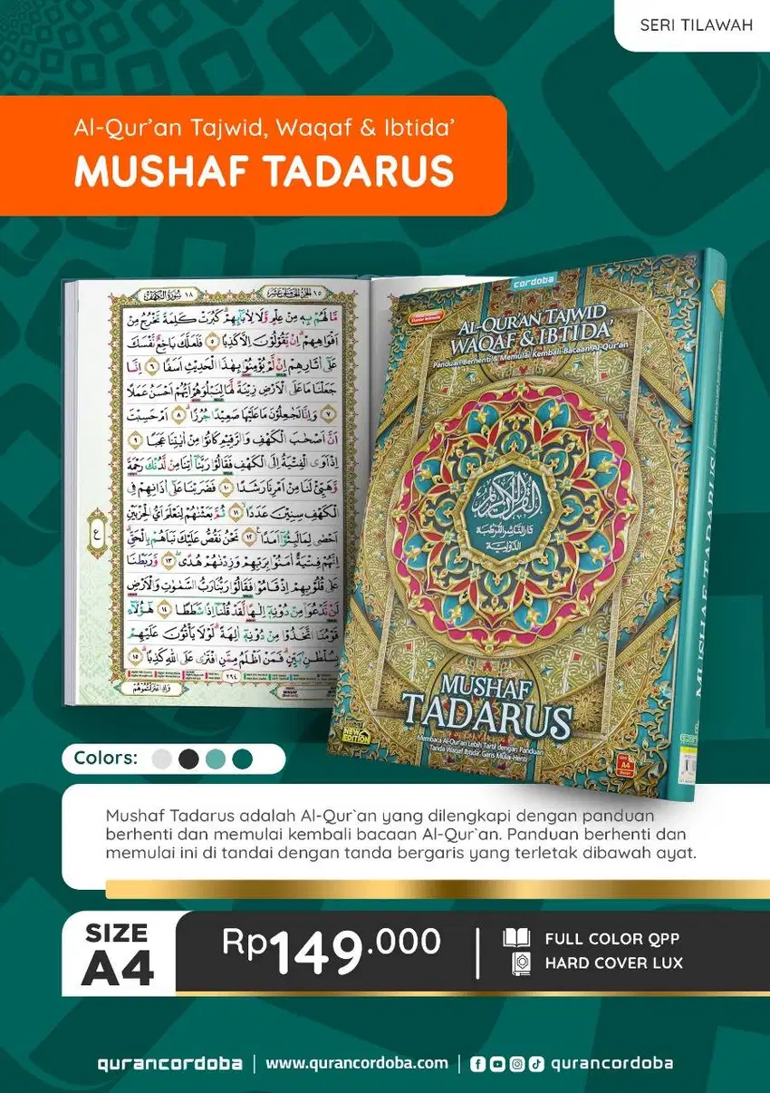 MUSHAF TADARUS MUSHAF KABIR Al-Qur’an Tajwid, Waqaf dan Ibtida A4