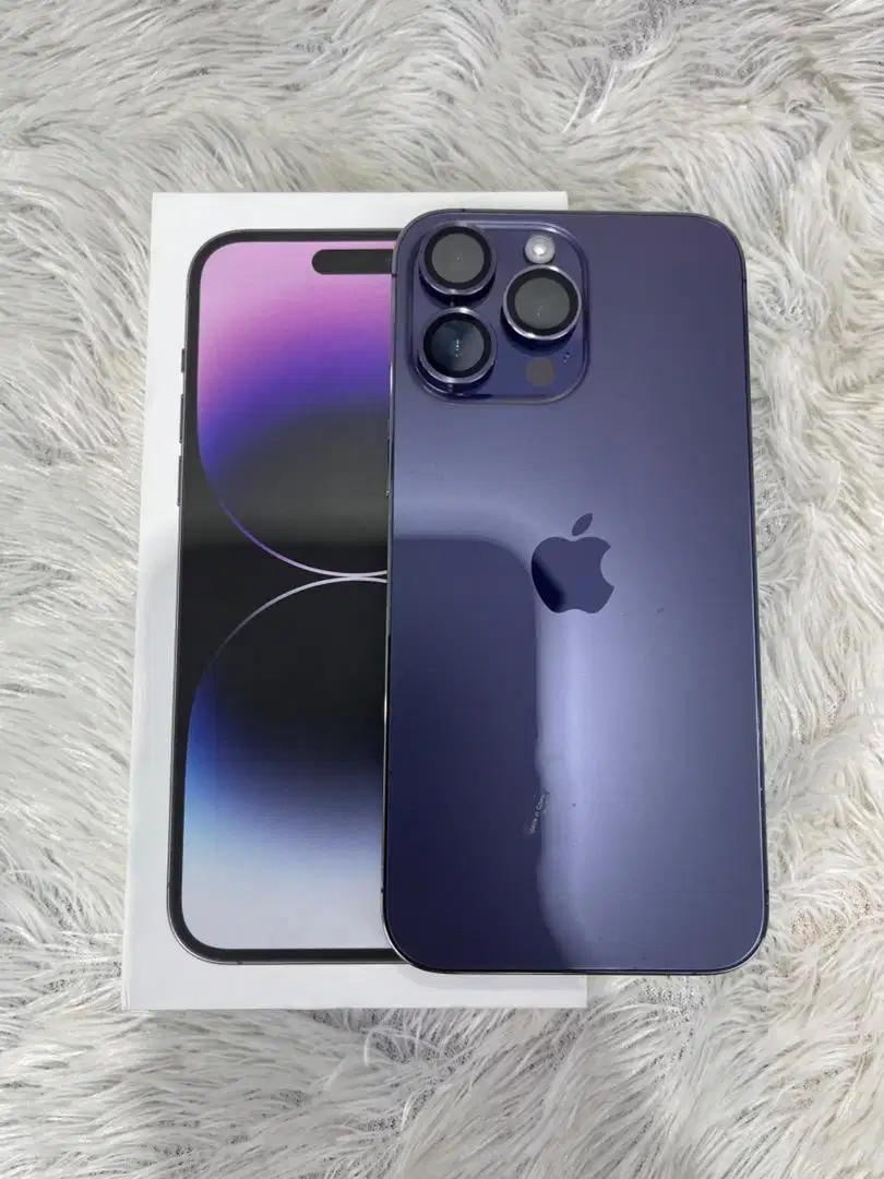 iPhone 14 Promax 256Gb Purple Fullset Ori Ex Garansi Resmi iBox#3Gcom